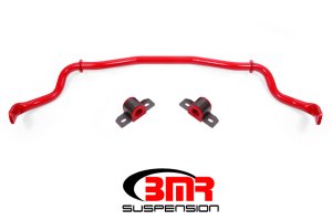 Ford Mustang Sway Bar Kit - Front - BMR Suspension - Hollow 35mm 3-Hole Adjustable - Red - `15-`23